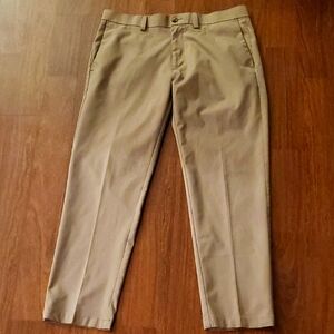 Haggar Cool Right Performance Flex Straight Fit Men's Tan Pants - Size 36W X 30L